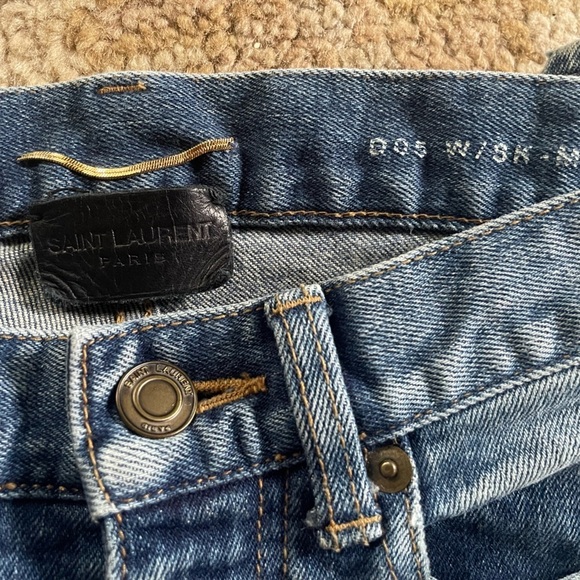 YSL Saint Laurent Paris Skinny JEANS sz 24 - Picture 3 of 6